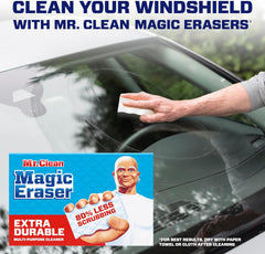 Mr. Clean Magic Eraser Sponge, All Purpose Cleaner, Cleaning Scrubber, Wall, Sneaker, Kitchen, Bathroom, Shower Cleaner, Cleaning Supplies, Melamine Sponge, Cleaning Pads, Extra Durable, 10ct