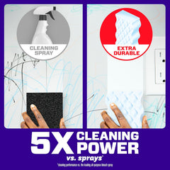 Mr. Clean Magic Eraser Sponge, All Purpose Cleaner, Cleaning Scrubber, Wall, Kitchen, Bathroom, Shower Cleaner, Melamine Sponge, Cleaning Pads, Variety Pack, 5 Extra Durable, & 3 Grease Magic Erasers