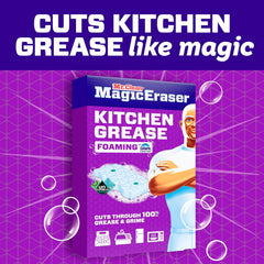 Mr. Clean Magic Eraser Foaming Sponge, Kitchen Grease Eraser, Dawn Cleaning Power, Oven Cleaner, Unstopables Fresh, 6ct